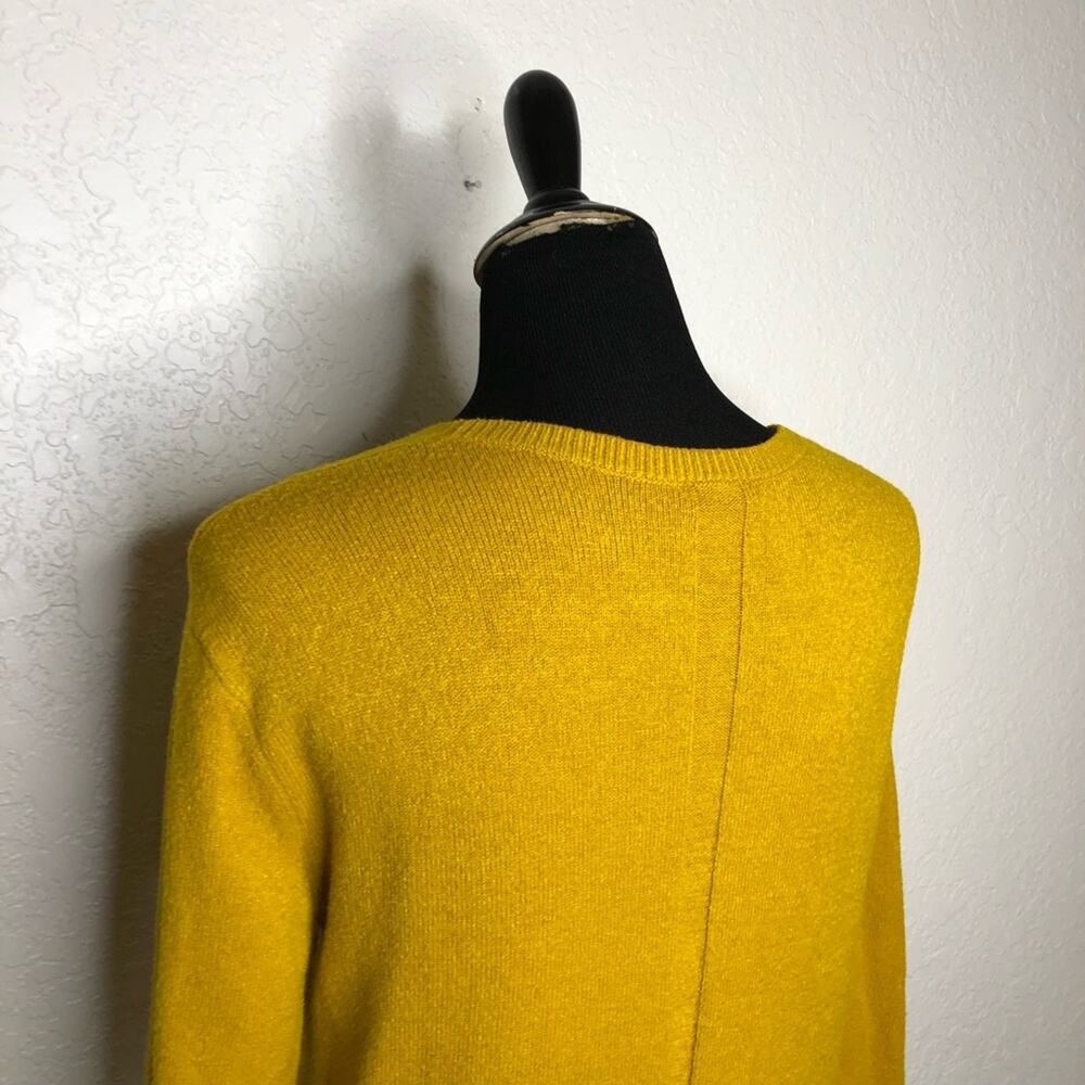 Anthropologie gold mustard yellow v neck sweater size Extra Small XS - Picture 11 of 15